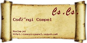 Csányi Csepel névjegykártya